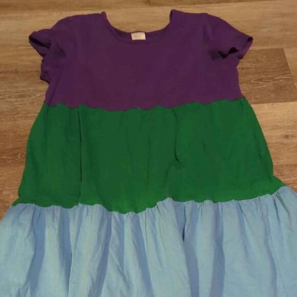 Hanna anderson twirl Power Colorblock Dress girls size 14/16 - Picture 1 of 4